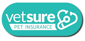 Button that displays Vetsure Pet Insurance with logo